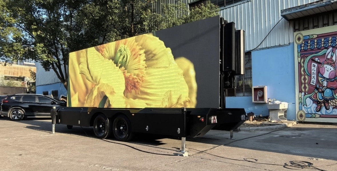 One of our larger digital screens for hire the 16 square meter screen