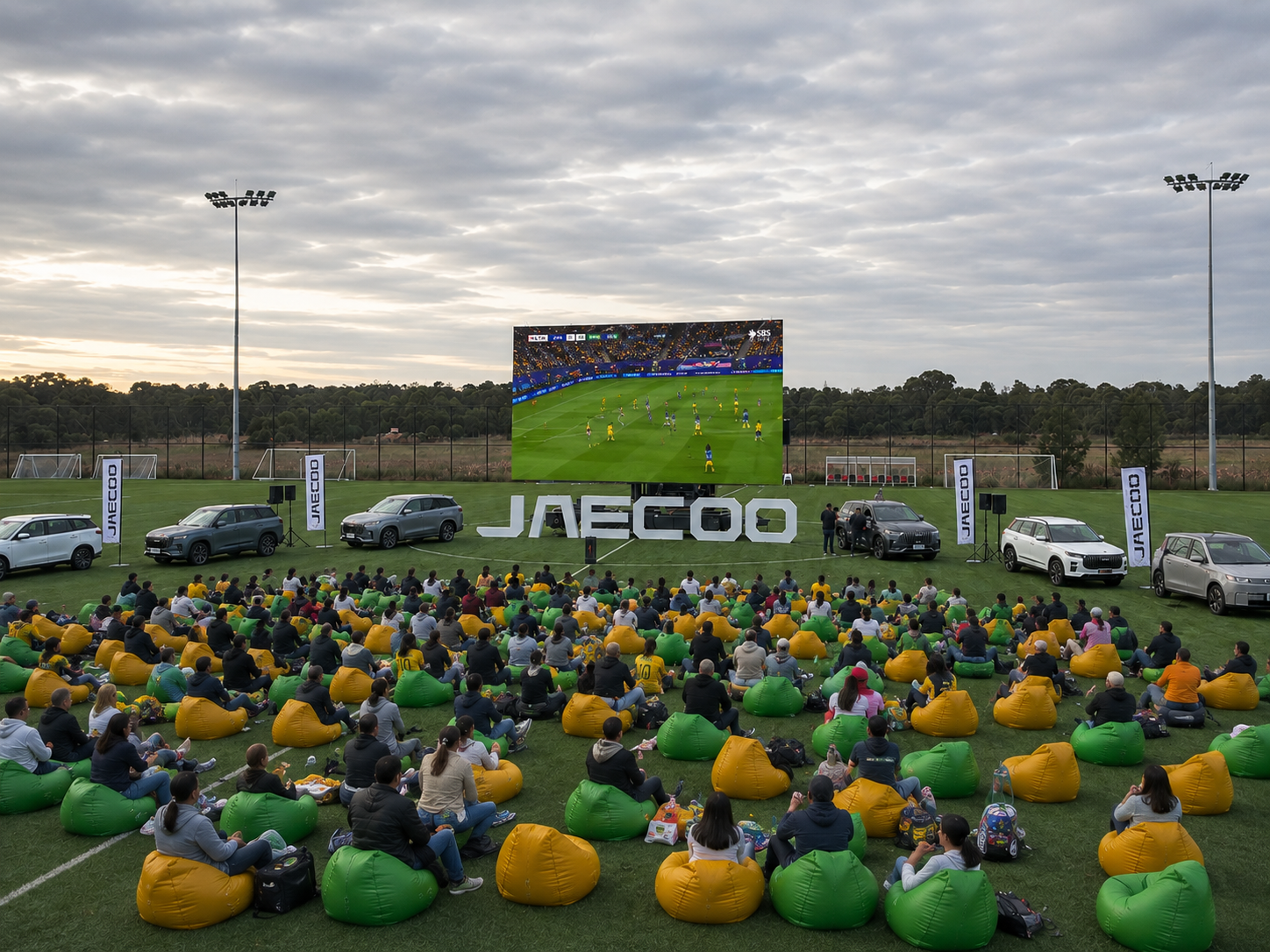 Large format LED screen hire for the Jaecoo vehicle launch in Sydney