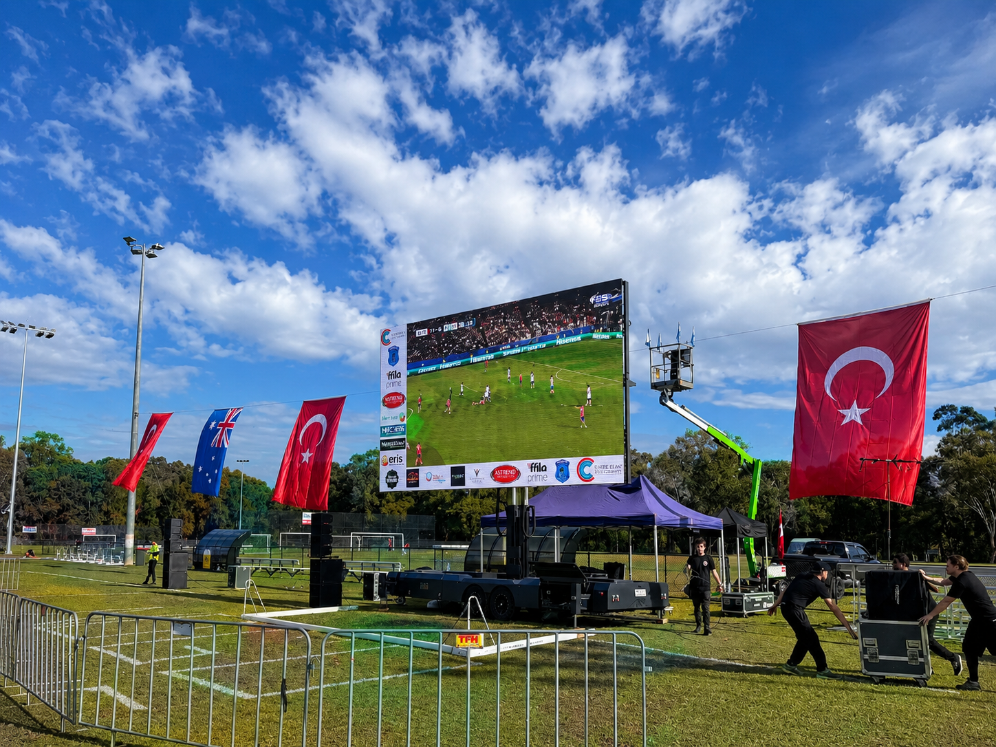 28m² LED screen hire for the FIFA World Cup live site at Merrylands